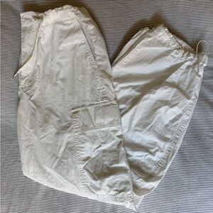 GAP Off-White Cargo Track Joggers